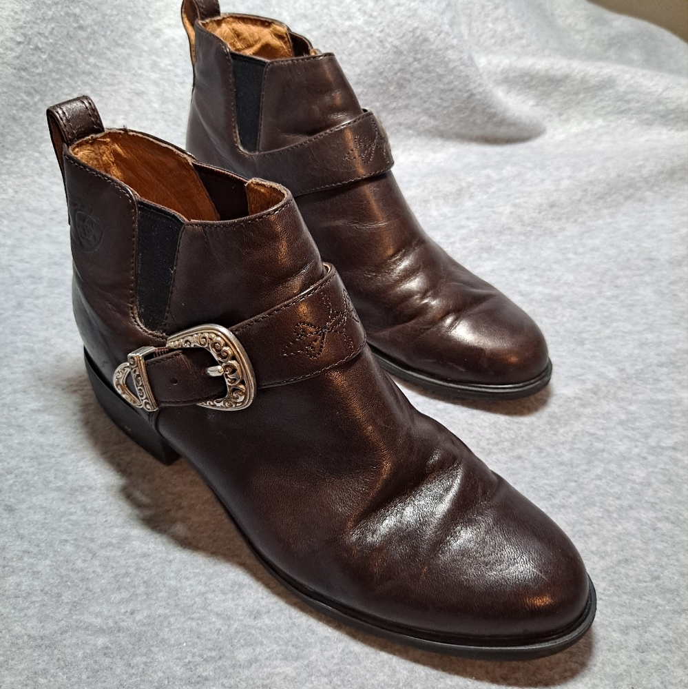 Ariat Womens Western Ankle Fashion Dress Boots Brown Buckle 12525 Size 6.5